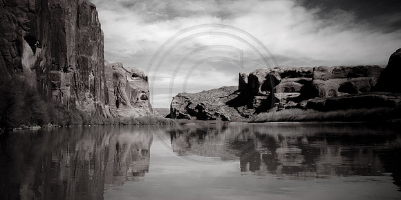 Still water of the Colorado River near Moab, Utah