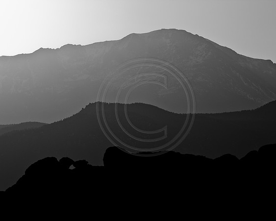 Mountain layers: Pikes Peak from Garden of the Gods, Colorado Springs