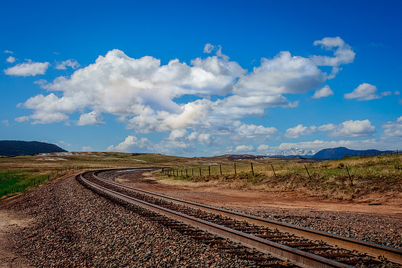 AT&SF Railway south of Noe Road, Douglas County, CO, USA