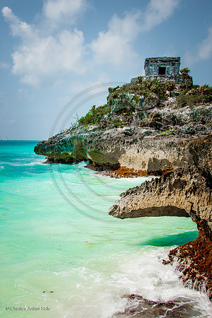 North side of Templo del Viento, Maya ruins at Tulum