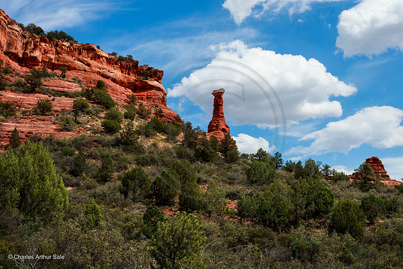 Hoodoo at mouth of Boynton Canyon,  Red Rock Secret Mountain Wilderness, Coconino National Forest, Arizona